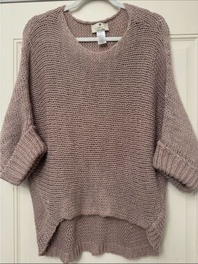 Berretti Coastal Grandma Pink Slouch Sweater OSFA